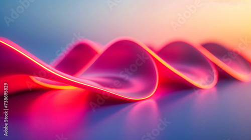 Modern Futuristic Design: Vibrant Light Wave Patterns in a Neon Spectrum, Perfect for Dynamic and Creative Backgrounds