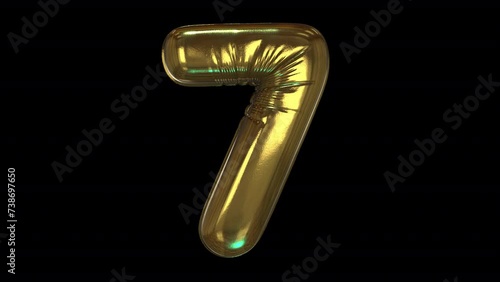 Wallpaper Mural Balloon Number 7 Torontodigital.ca