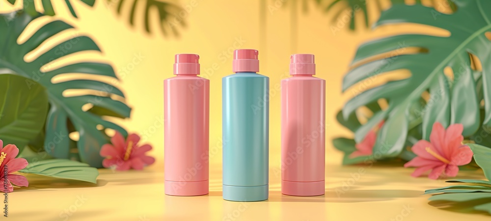 Fototapeta premium fragrance tube markers on the beach