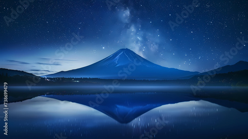 Starry Night Over Serene Mountain Lake