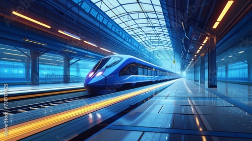 Modern High-Speed Train on Clean Background
