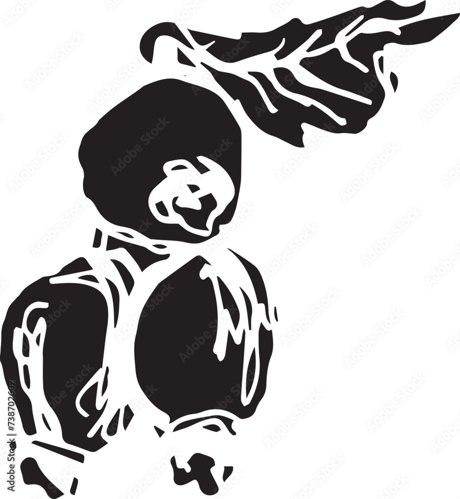 Obraz premium Hand drawn black rosehip. Vintage rosehip, great design for any purposes.