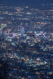 日本　北海道札幌市中央区にある藻岩山山頂展望台からの夜景