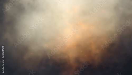 Smoky grunge background. Light accent in the dark fog. Abstract background. AI generated