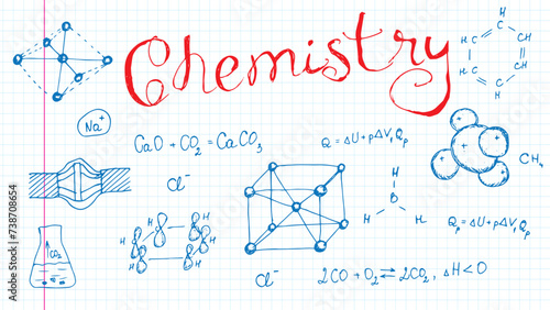 Chemistry Back to school - hand drawn 