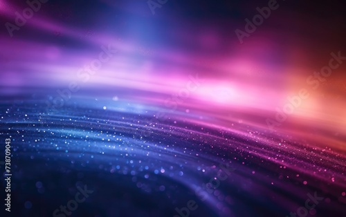 Abstract high-tech background for presentations and websites. Big data background with glowing dynamic lines, binary code. Futuristic neon stripes.