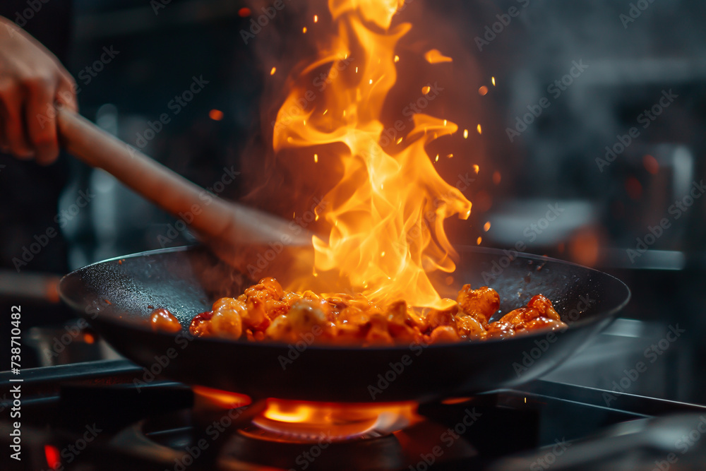 Grilled BBQ Delights: An image capturing the essence of cooking over an open flame, surrounded by the heat and smoke of the fire Grilled BBQ Delights: An image capturing the essence of cooking over an open flame, surrounded by the heat and smoke of the fire