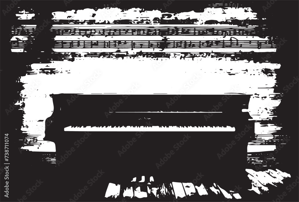retro style with musical background and wooden frame retro style with musical background and wooden frame