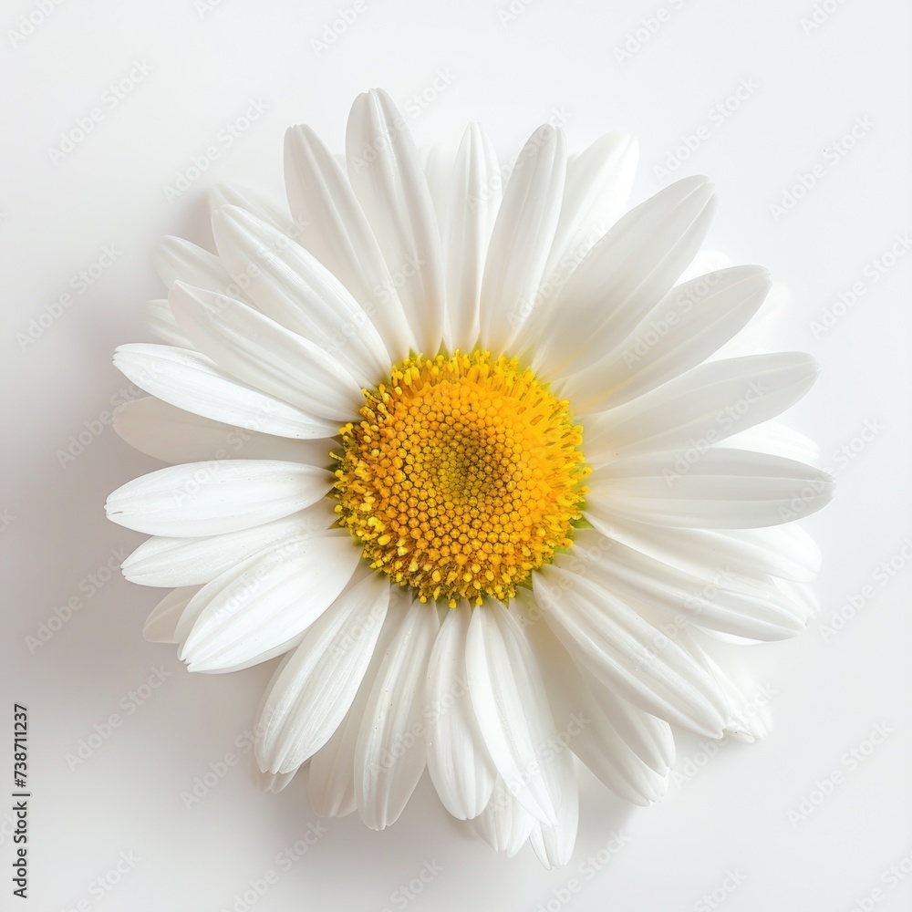 Simplicity in Bloom: Single White Daisy on a Clean Background Simplicity in Bloom: Single White Daisy on a Clean Background