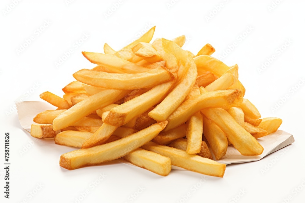 Flashy Fries , white background, fast food. Flashy Fries , white background, fast food.