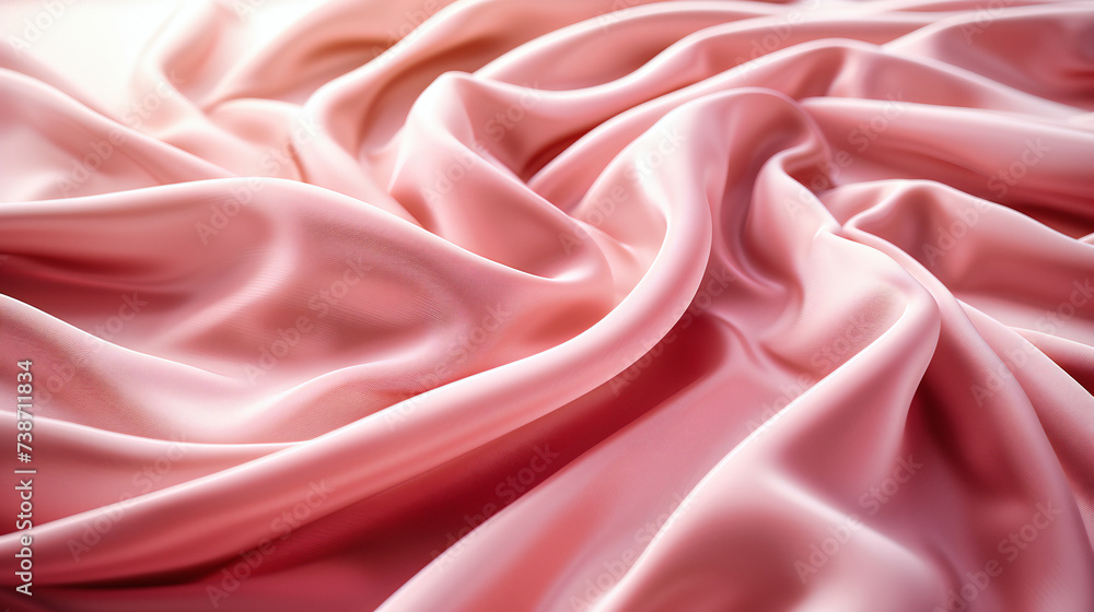 Delicate Fabric Waves: Soft Satin and Silk Textures in Pastel Pink, Creating a Sense of Elegance and Grace Delicate Fabric Waves: Soft Satin and Silk Textures in Pastel Pink, Creating a Sense of Elegance and Grace