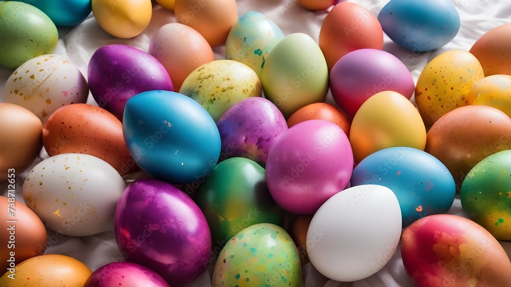 Colorful Easter eggs on a white background Colorful Easter eggs on a white background