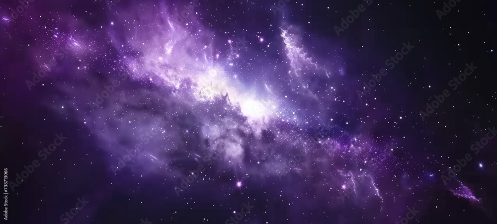 Night sky with stars and nebula, illustration art wallpaper, banner texture