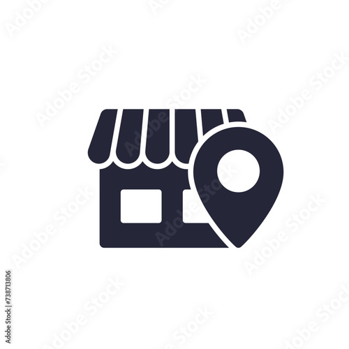 Local shop icon on white