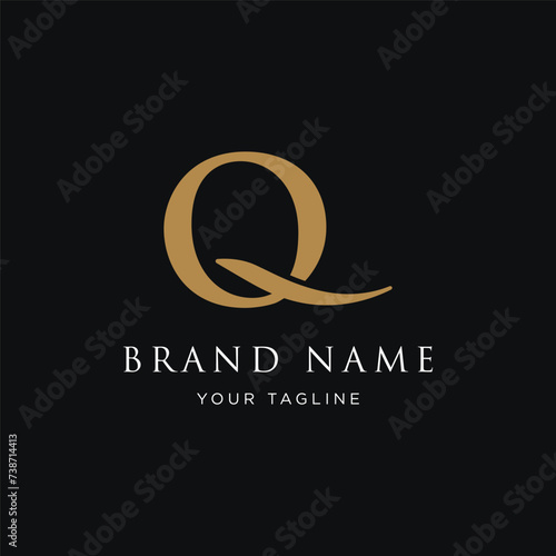 Initial letter Q geometric logo template design.Logo for business, business card, brand and company.