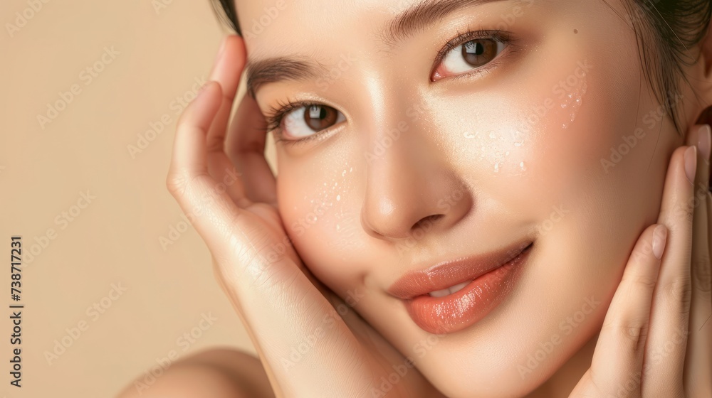 a woman with her hand resting on her face, showing a moment of contemplation or reflection. a woman with her hand resting on her face, showing a moment of contemplation or reflection.