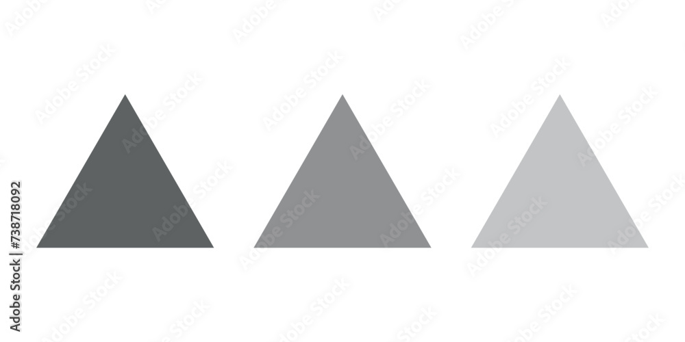 Set of equilateral triangle in mathematics. Three sides with same length. Geometric shape. Science lessons for your classroom. Set of equilateral triangle in mathematics. Three sides with same length. Geometric shape. Science lessons for your classroom.