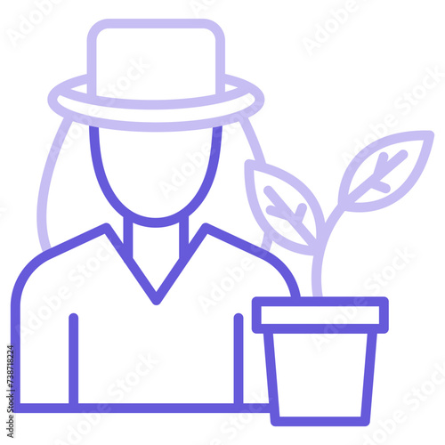 Female Farmer Icon
