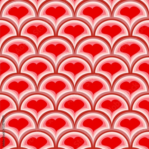 Seamless pattern. Hearts.
