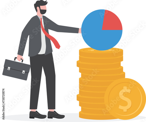 Business growth and economic recovery, Success achievement financial profit, Smart businessman earning on investment


