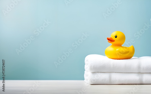 バスルームのイメージ｜バスタオルとアヒル photo