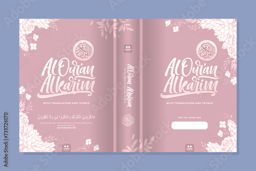 quran book cover floral design 13