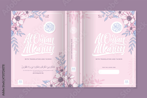 quran book cover floral design 11