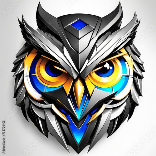 mecha owl illustration