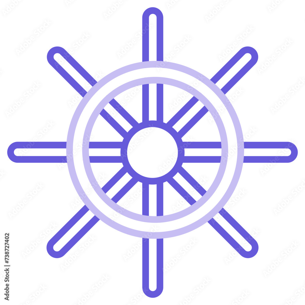 Obraz premium Ship Wheel Icon