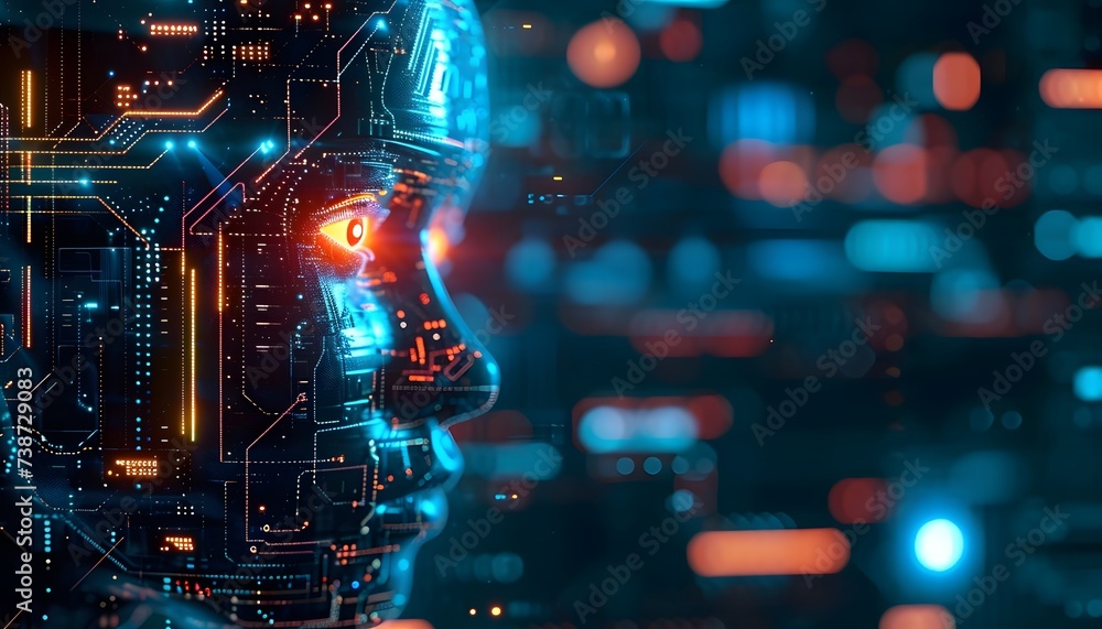 artificial intelligent eyes lighting up artificial intelligent eyes lighting up