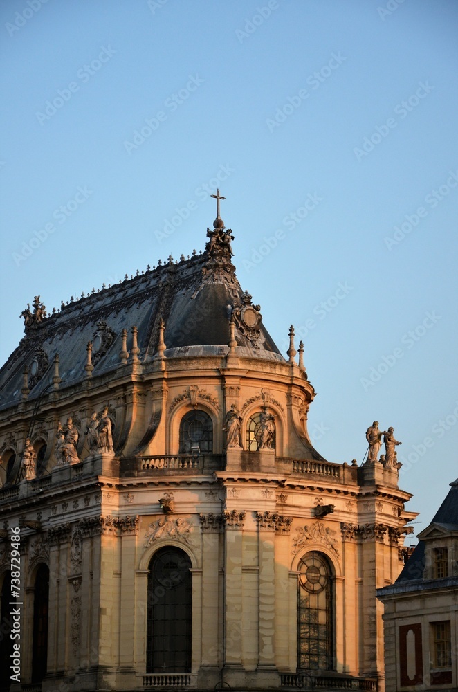 Paris, France 03.26.2017: Architectural fragments of famous Versailles palace