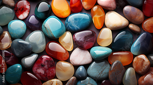 Pebble stones background, stones of different colors and sizes