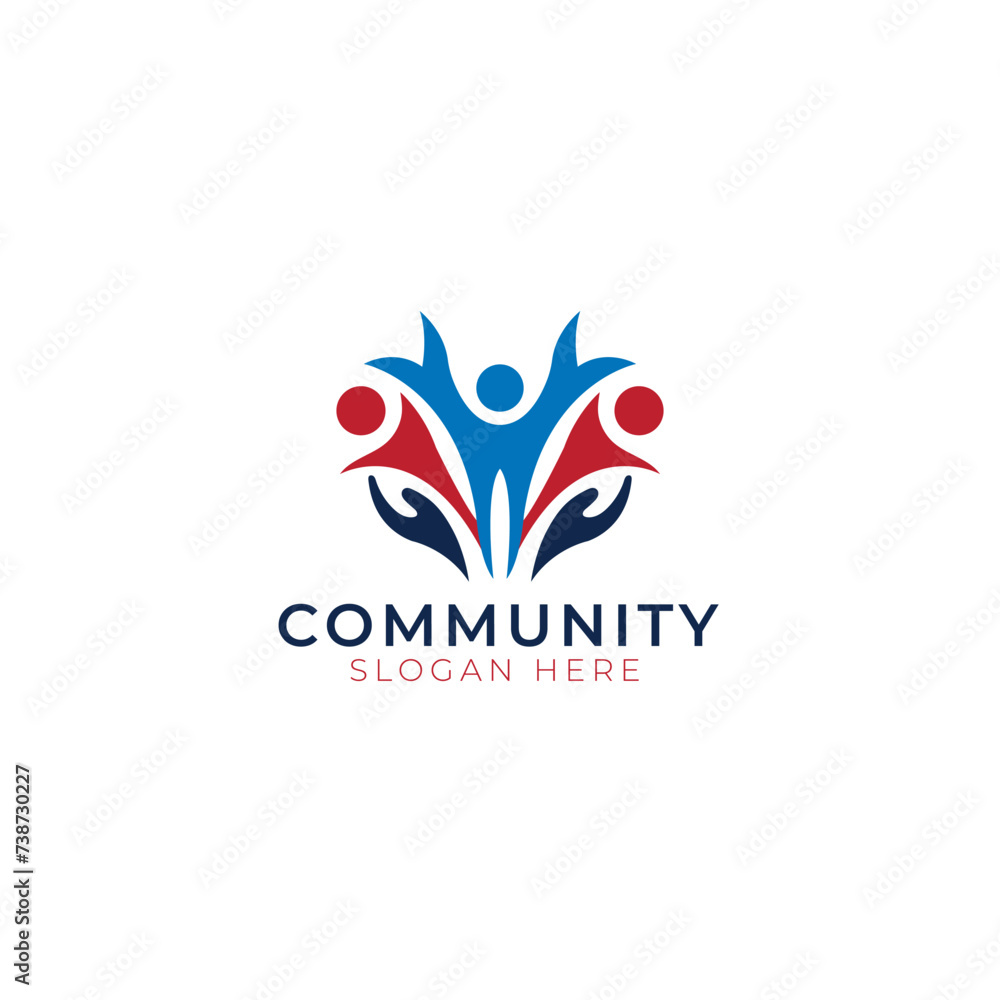 community logo template designs vector illustration