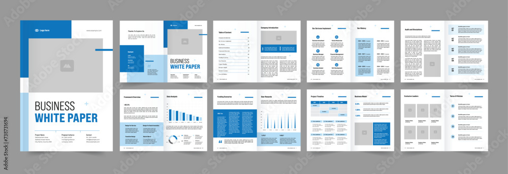 Business white paper layout template Business white paper layout template