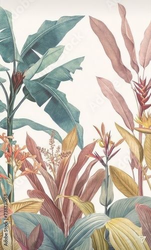 Flower floral pattern background, floral Art style vector