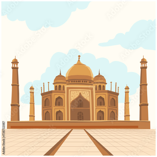 World wonder art, history vector Background