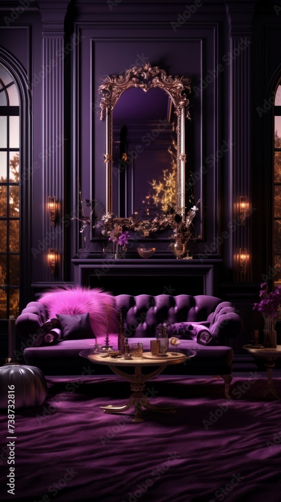 Purple Vintage Classic living room