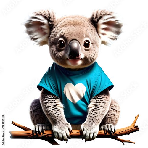 Vector cute koala cartoon character illustration
 photo