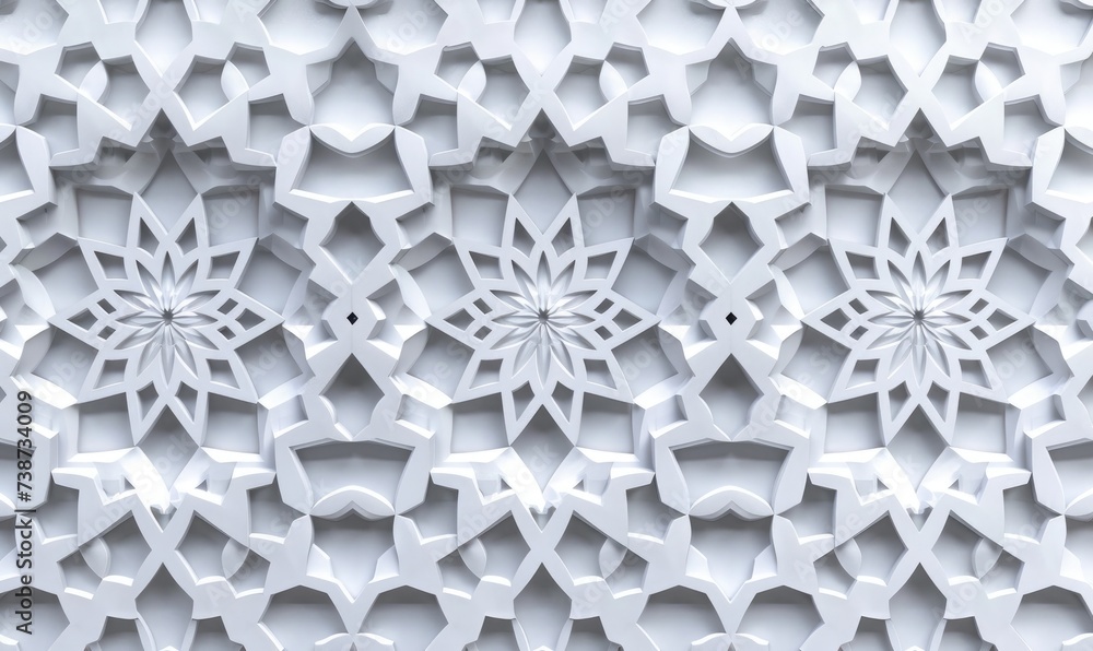 Fototapeta premium 3d Islamic ornament seamless pattern