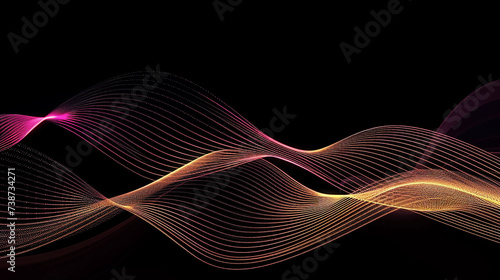 abstract background with business lines wave banner, template, website banner, gradient background. 