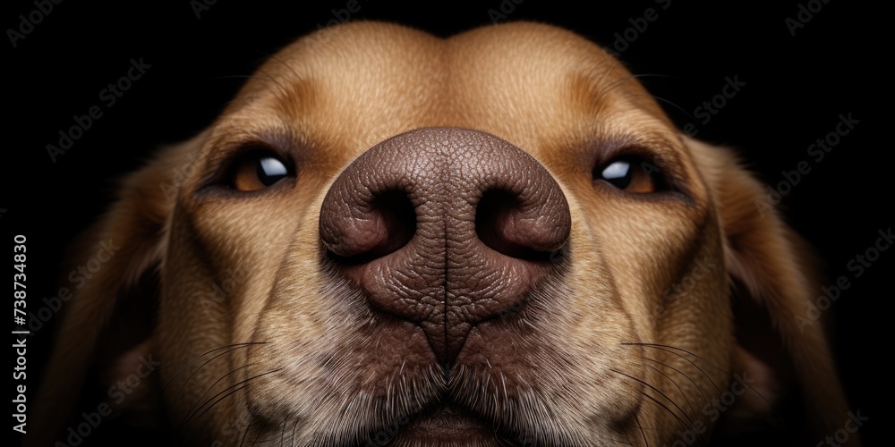Closeup of a cute dog face. ai generated Closeup of a cute dog face. ai generated
