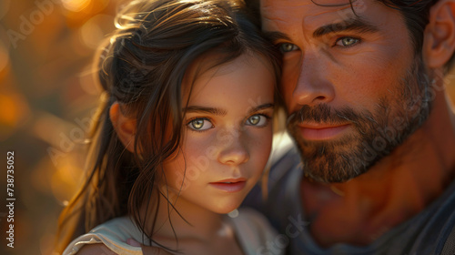 Father and girl