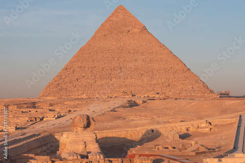 The Sphinx in Giza pyramid complex - Cairo  Egypt 