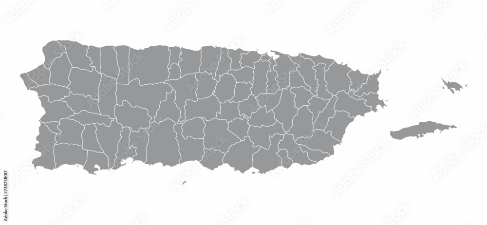 Fototapeta premium Puerto Rico map