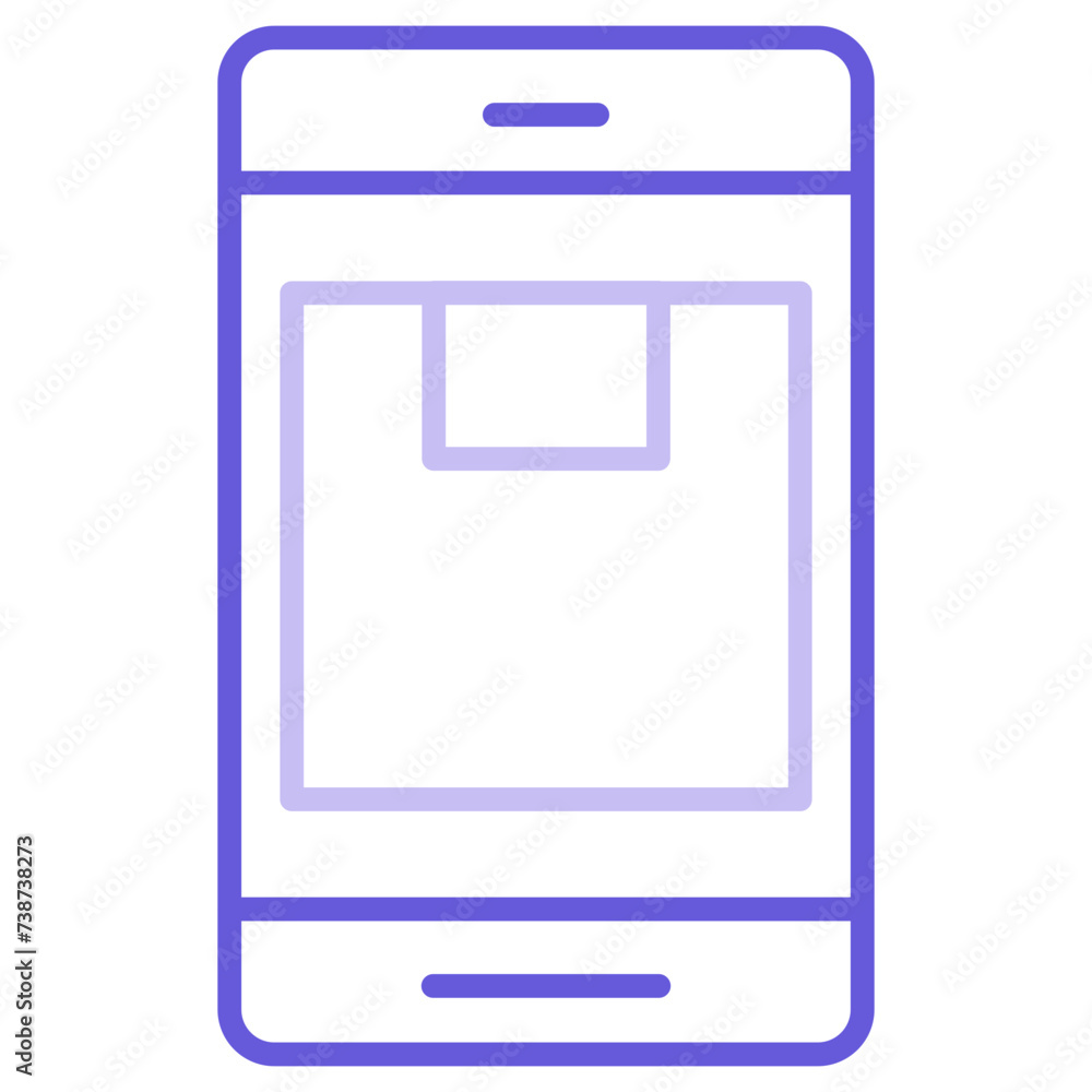 Mobile Delivery Box Icon Mobile Delivery Box Icon