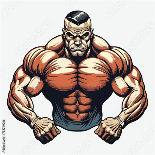 vector of bodybuilder