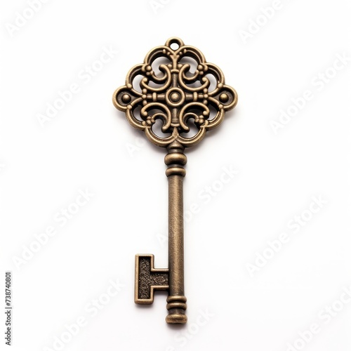  medieval graphic key isolated on solid background