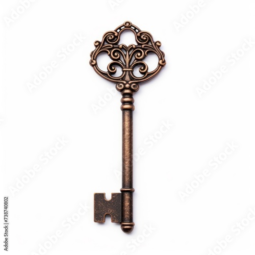  medieval graphic key isolated on solid background