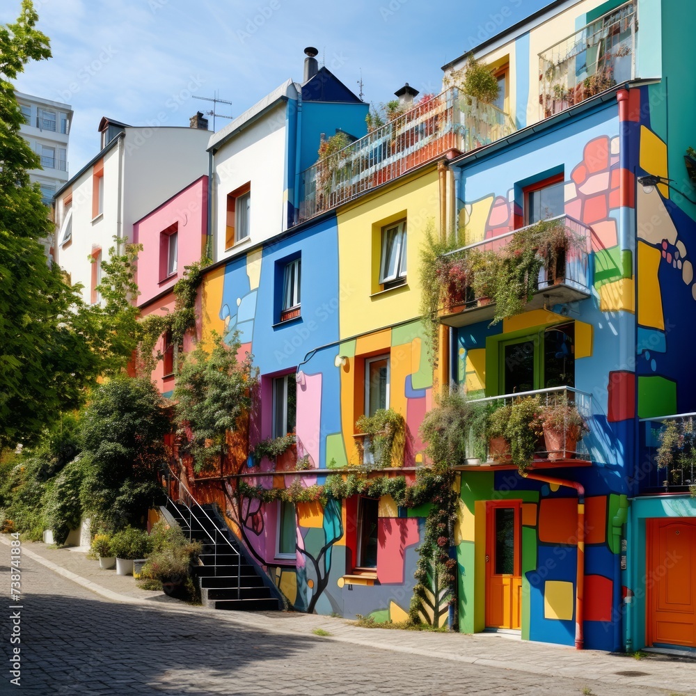 Obraz premium Montmartre in Paris, France illustration