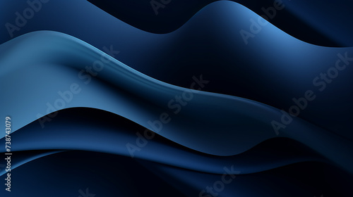 Abstract blue wave design with line on dark blue background. curve and wave on dark navy blue background. 3D modern wave curve abstract presentation background. Luxury dark wave.